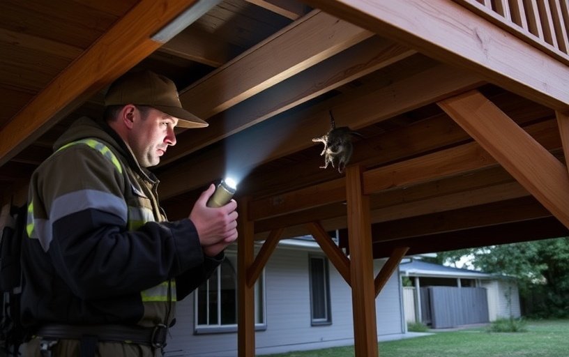 Under Deck Possum Removal in Maryknoll